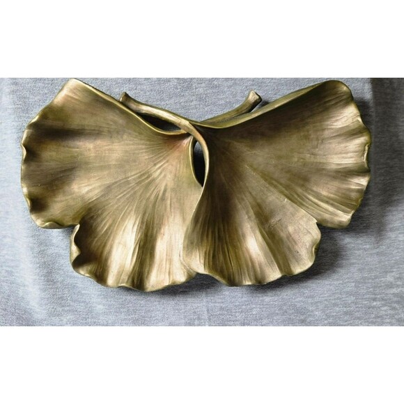 Pier 1 Decorative Tray/Bowl Ginkgo Biloba Leaves Living Room Entry Table 16 x 10 - Picture 7 of 11